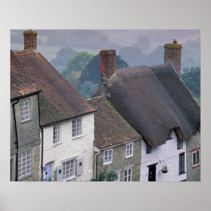 Póster Europa, Inglaterra, Dorset, Gold Hill, Shaftesbury