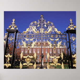 Póster Europa, Inglaterra, Londres. Puerta dorada en el e