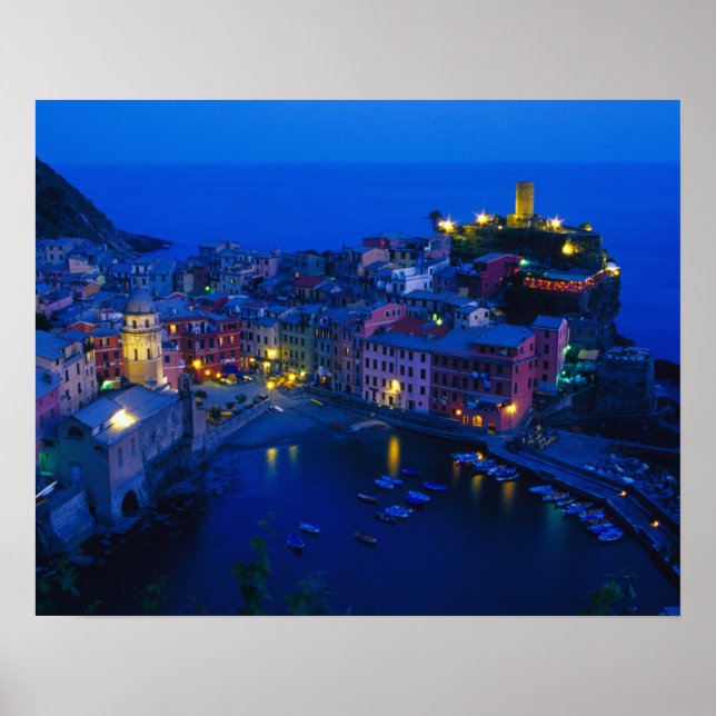 Póster Europa, Italia, Cinque Terre, Vernazza. Hillside (Frente)