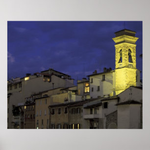 Póster Europa, Italia, Florencia, detalle arquitectónico;