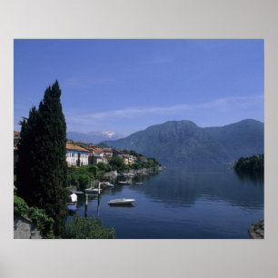 Póster Europa, Italia, Lago Como, Tremezzo. Norte