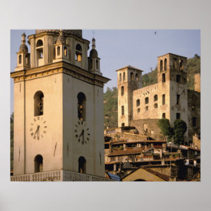 Póster Europa, Italia, Liguria, Dolceacqua: Riviera di