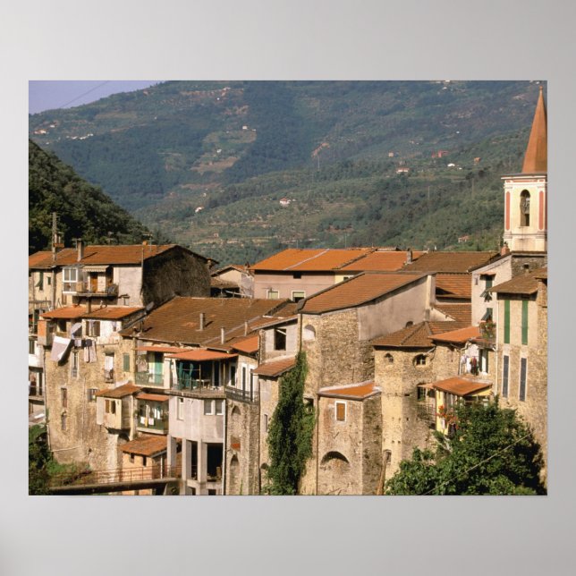 Póster Europa, Italia, Liguria, Riviera di Ponente, (Frente)