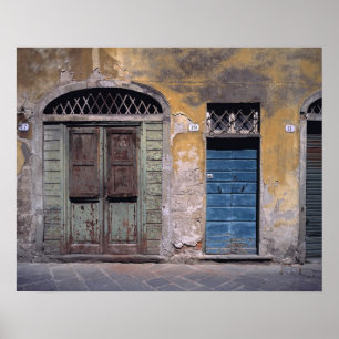 Póster Europa, Italia, Lucca. Estas viejas puertas añaden