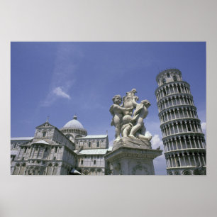 Póster Europa, Italia, Pisa, Torre inclinada de Pisa