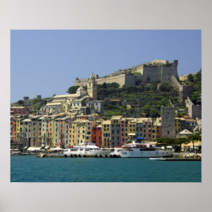 Póster Europa, Italia, Portovenere o Porto Venere.