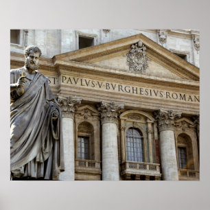 Póster Europa, Italia, Roma. Basílica de San Pedro (alias