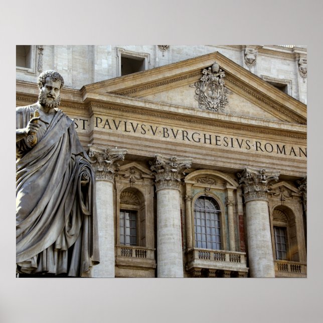 Póster Europa, Italia, Roma. Basílica de San Pedro (alias (Frente)