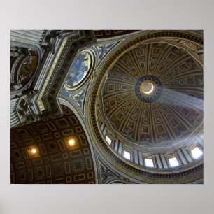 Póster Europa, Italia, Roma. Basílica de San Pedro (tambi