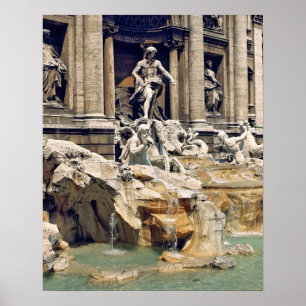 Póster Europa, Italia, Roma. Monedas esparcidas en el fon