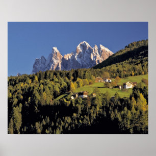 Póster Europa, Italia, San Pietro. El grupo Odle parece