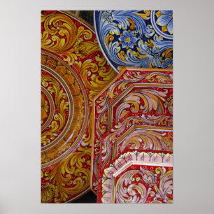 Póster Europa, Italia, Sicilia, Taormina. Tradicional 2