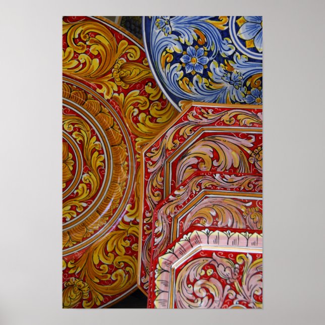 Póster Europa, Italia, Sicilia, Taormina. Tradicional 2 (Frente)