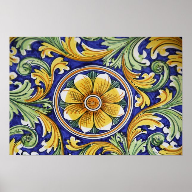 Póster Europa, Italia, Sicilia, Taormina. Tradicional 4 (Frente)