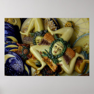 Póster Europa, Italia, Sicilia, Taormina. Tradicional 9