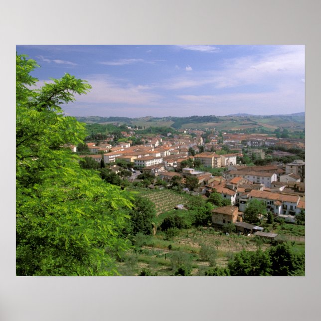 Póster Europa, Italia, Toscana, Certaldo. Colina medieval (Frente)