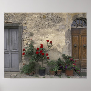 Póster Europa, Italia, Toscana, Chianti, puerta toscana;