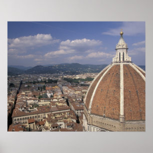 Póster Europa, Italia, Toscana, Florencia. Piazza del