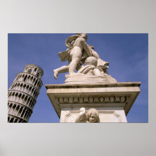 Póster Europa, Italia, Toscana, Pisa. Piazza dei
