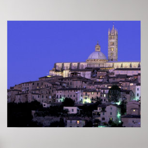 Póster Europa, Italia, Toscana, Siena. C. Duomo y
