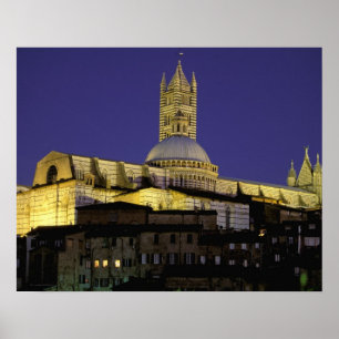 Póster Europa, Italia, Toscana, Siena. Siglo XIII