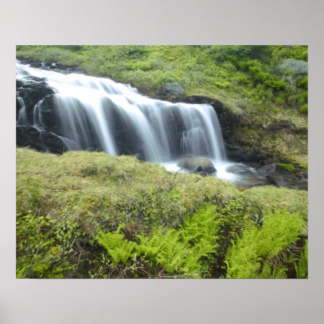 Póster Europa, Noruega. Cascada. (Frente)
