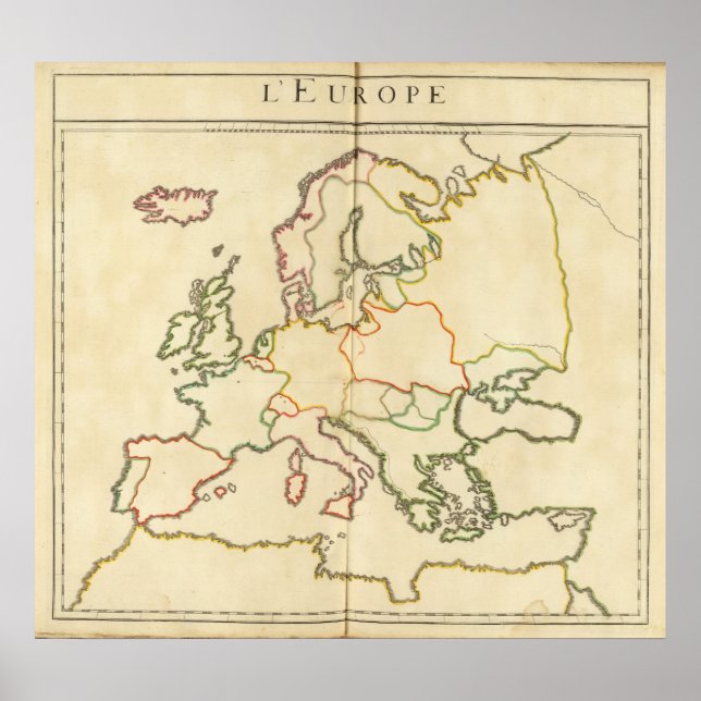 Póster Europa por religión (Frente)