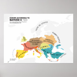 Póster Europa según Bayezid II