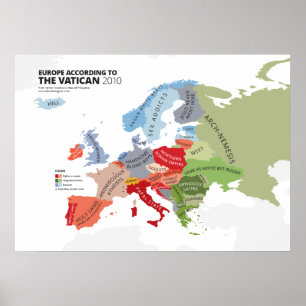 Póster Europa según el Vaticano