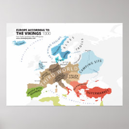 Póster Europa según los vikingos