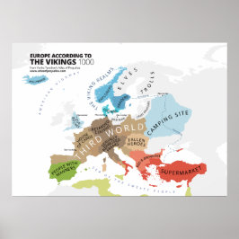 Póster Europa según los vikingos