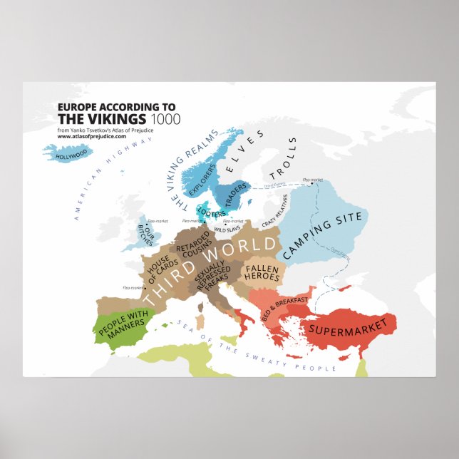 Póster Europa según los vikingos (Frente)