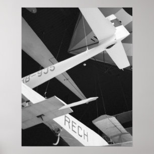 Póster Europa, Suiza, Lucerna. Planeador aéreo