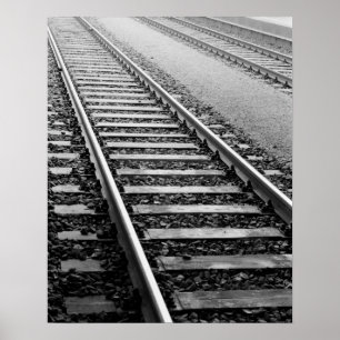 Póster Europa, Suiza, Zurich. Vías de tren
