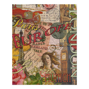 Póster Europa Viaja Viajes Viajes Viajes Europa París Fra