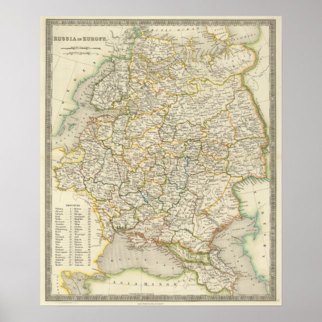 Póster Europe and Russia (Frente)