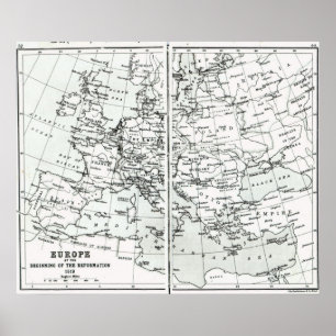 Póster Europe, at the start of the Reformation