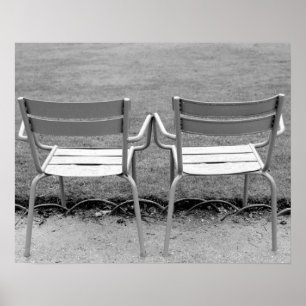 Póster Europe, France, Paris. Chairs, Jardin du 2