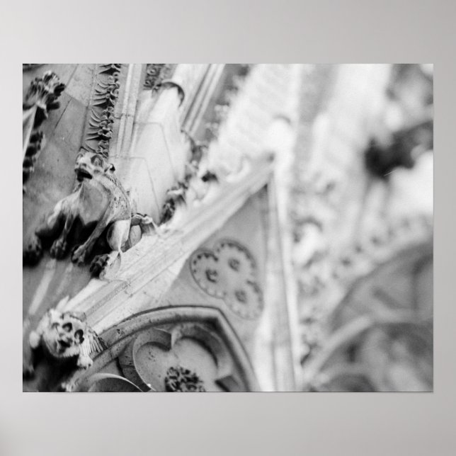 Póster Europe, France, Paris. Detail: sculpture on (Frente)