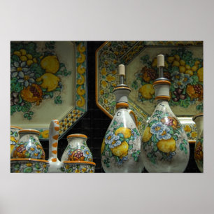 Póster Europe, Italy, Sicily, Taormina. Traditional 7