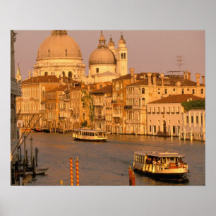 Póster Europe, Italy, Veneto, Venice. Sunset view of