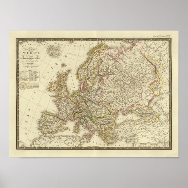 Póster Europe map 2 (Frente)