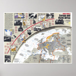 Póster " Europe/North Afrika: 1938/1945 World War II...