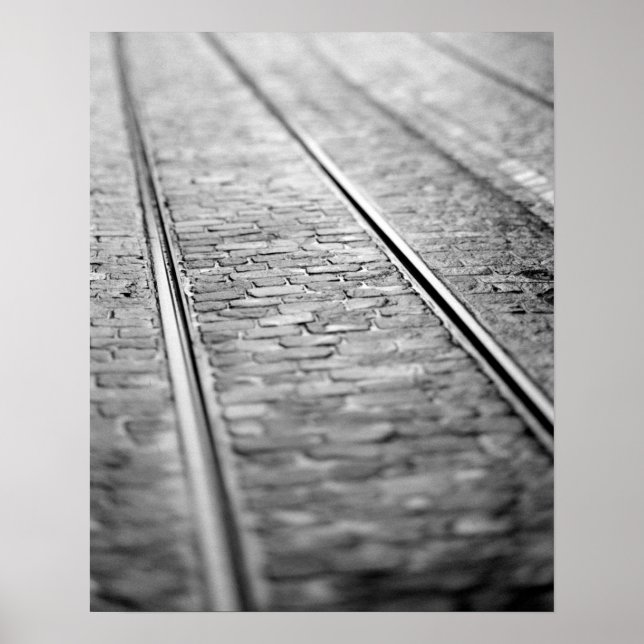 Póster Europe, Switzerland, Bern. Tram tracks, 2 (Frente)