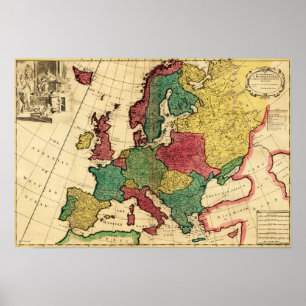 Póster EuropePanoramic MapEurope