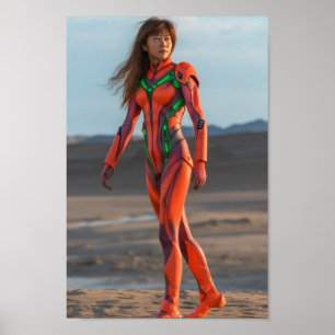 Póster Evangelion de Michael Bay - Asuka
