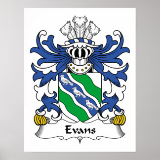 Póster Evans Family Crest