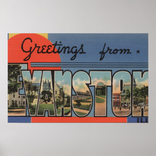 Póster Evanston, Illinois - escenas grandes de la letra