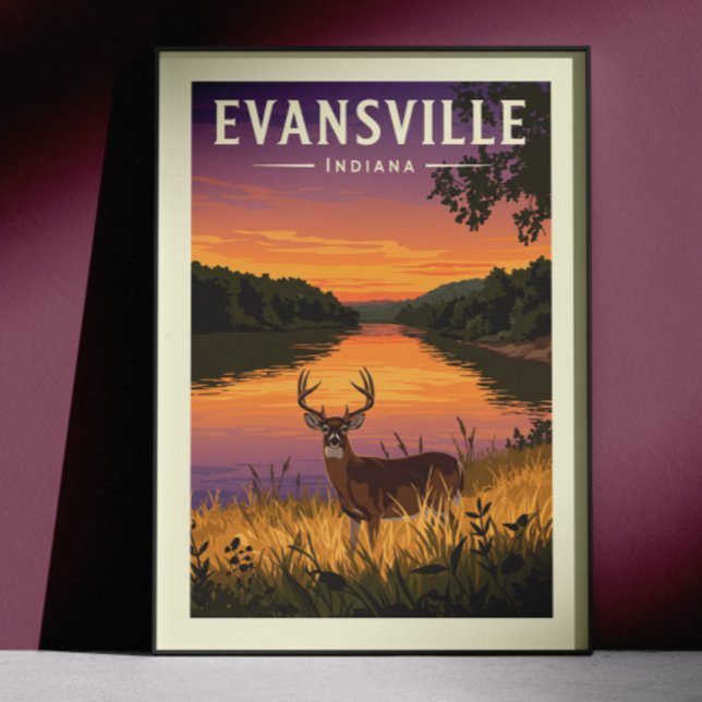 Póster Evansville Indiana Vintage (Subido por el creador)