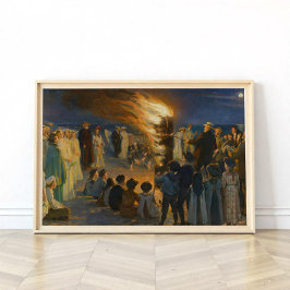 Póster Eve de verano en Skagen Beach, P.S.Krøyer